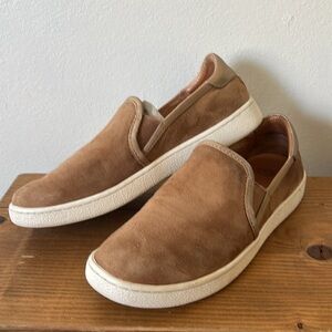 UGG Tan Suede Slip-On Shoes